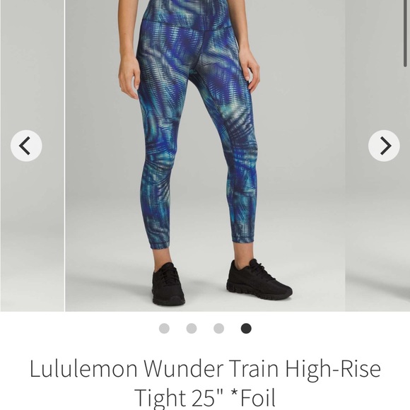 Lululemon Wunder Train Tight - Blue Pattern - Size 4 (25” Inseam) - Picture 2 of 8